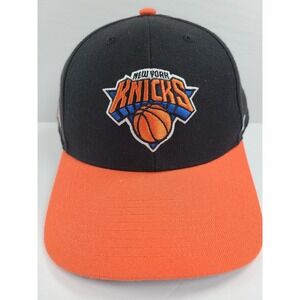 VTG '47 New York Knicks Snapback Hat Mens Black Orange Flat Bill Basketball NBA